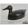Image 1 : Wooden Duck Decoy  (Consignor Tag ~ Mallard Hen : Working) (Measures : 6-1/2"H x 6"W x 16"D)