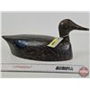 Image 4 : Wooden Duck Decoy  (Consignor Tag ~ Mallard Hen : Working) (Measures : 6-1/2"H x 6"W x 16"D)