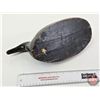 Image 9 : Wooden Duck Decoy  (Consignor Tag ~ Mallard Hen : Working) (Measures : 6-1/2"H x 6"W x 16"D)