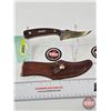 Image 1 : Belt Knife w/Leather Sheath (Consignor Tag ~ Vintage Schrade Old Timer USA 152) (Total Length of Kni