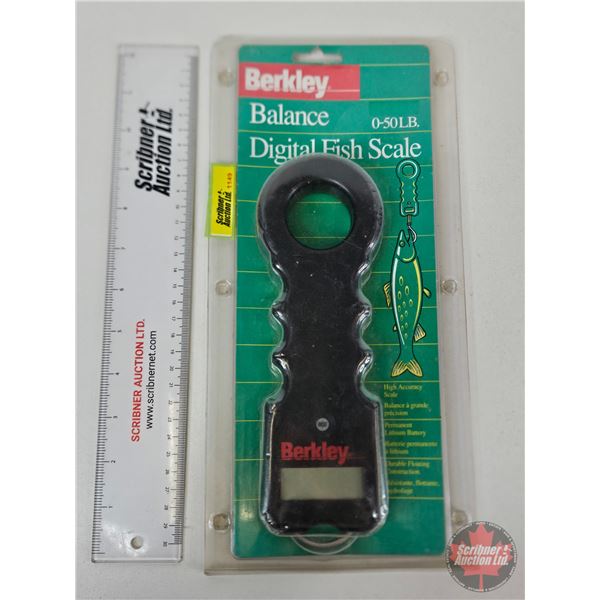 Berkley 50lb Digital Fish Scale  (Package Measures : 13"H x 6"W x 1-1/2"D)