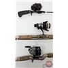 Image 2 : Rod & Reel Combos (3) - Ice Fishing w/Mitchell Reel - 6-1/2ft Rod & Diawa Reel  - 6ft Rod & Closed D