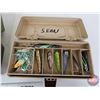 Image 2 : Old Pal Tackle Boxes (2) w/Contents  (Largest Measures : 7"H x 13"W x 7"D)