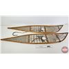 Image 1 : Vintage Wooden Alaskan Style Snowshoes (Measures : 53"L x 10-1/2"W)