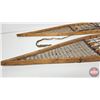 Image 6 : Vintage Wooden Alaskan Style Snowshoes (Measures : 53"L x 10-1/2"W)