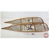 Image 7 : Vintage Wooden Alaskan Style Snowshoes (Measures : 53"L x 10-1/2"W)
