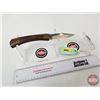 Image 1 : Folding Knife  (Consignor Tag ~ Golden Tiger Stainless Rockwell) (Open Length : 8-3/4")