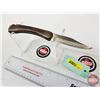 Image 2 : Folding Knife  (Consignor Tag ~ Golden Tiger Stainless Rockwell) (Open Length : 8-3/4")