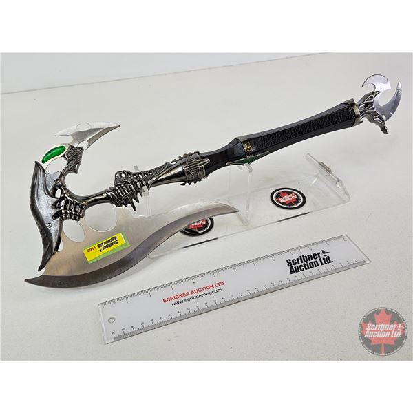 Fantasy Hatchet "Alien Theme"  (Total Measures : 21"L)