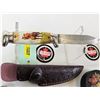 Image 3 : Vintage RCMP Collector Trio :  - Richards Tent Brand Knife w/Sheath - Hockey Puck - Playing Cards