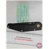 Image 7 : Pocket Knife (Consignor Tag ~GT USA Manual Drop Point Knife : ATS 34 Steel Blade Brass Button) (Open