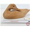 Image 2 : Wooden Duck Decoy (Consignor Tag ~ Preening Mallard Hen Blank) (Measures : 6"H x 5-1/4"W x 13"L)
