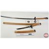 Image 4 : Fantasy Japanese Style Swords (2) : Katana & Tanto  (Longest Measures : 38"L)