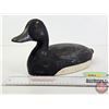 Image 1 : Wooden Duck Decoy (Consignor Tag ~ Hand Carved Bluebill : Working Decoy) (Measures : 7"H x 6-1/4"W x