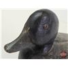 Image 10 : Wooden Duck Decoy (Consignor Tag ~ Bluebill Drake : Working Decoy : Tack Eyes : Found in Quebec : c.