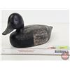 Image 1 : Wooden Duck Decoy (Consignor Tag ~ Bluebill Drake : Working Decoy : Tack Eyes : Found in Quebec : c.