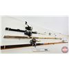 Image 1 : Rod & Reel Trio : - Hiawa 9ft Rod (2pc) w/Penn Reel  - Shakespear Tiger 7ft Rod (2pc) w/Shakespear T