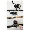 Image 2 : Rod & Reel Trio : - Hiawa 9ft Rod (2pc) w/Penn Reel  - Shakespear Tiger 7ft Rod (2pc) w/Shakespear T