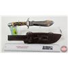 Image 1 : Belt Knife w/Leather Sheath (Consignor Tag ~ Vintage Skinner Stamped "White Hunter") (Total Length o