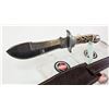 Image 5 : Belt Knife w/Leather Sheath (Consignor Tag ~ Vintage Skinner Stamped "White Hunter") (Total Length o