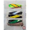 Image 4 : Variety of Fishing Spoons (25pcs) w/Plano Model 3700 Organizer (Organizer Measure : 2"H x 14"W x 8-3