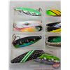 Image 5 : Variety of Fishing Spoons (25pcs) w/Plano Model 3700 Organizer (Organizer Measure : 2"H x 14"W x 8-3
