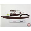 Image 1 : Leather Rifle Sling & Knife w/Leather Sheath (Total Length of Knife : 8"L)