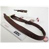 Image 6 : Leather Rifle Sling & Knife w/Leather Sheath (Total Length of Knife : 8"L)