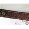 Image 7 : Leather Rifle Sling & Knife w/Leather Sheath (Total Length of Knife : 8"L)