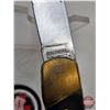 Image 5 : Folding Knife w/Leather Sheath (Consignor Tag ~ Colonial Folder : Stainless : USA) (Open Measures : 
