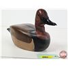 Image 4 : Wooden Duck Decoy (Consignor Tag ~ Handcarved Redhead Drake signed by Jan Weatherby c.1997) (Measure