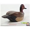Image 6 : Wooden Duck Decoy (Consignor Tag ~ Handcarved Redhead Drake signed by Jan Weatherby c.1997) (Measure