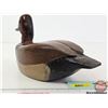 Image 8 : Wooden Duck Decoy (Consignor Tag ~ Handcarved Redhead Drake signed by Jan Weatherby c.1997) (Measure