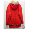 Image 9 : Vintage Hudson's Bay Red Wool Winter Coat w/Fur Lined Hood (Size : XL/2XL)