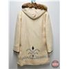 Image 9 : Vintage Hudson's Bay White Wool Winter Coat w/Fur Lined Hood (Size : 10)