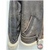 Image 2 : Vintage Sheepskin Leather Bomber Jacket (Size : Small/Medium)