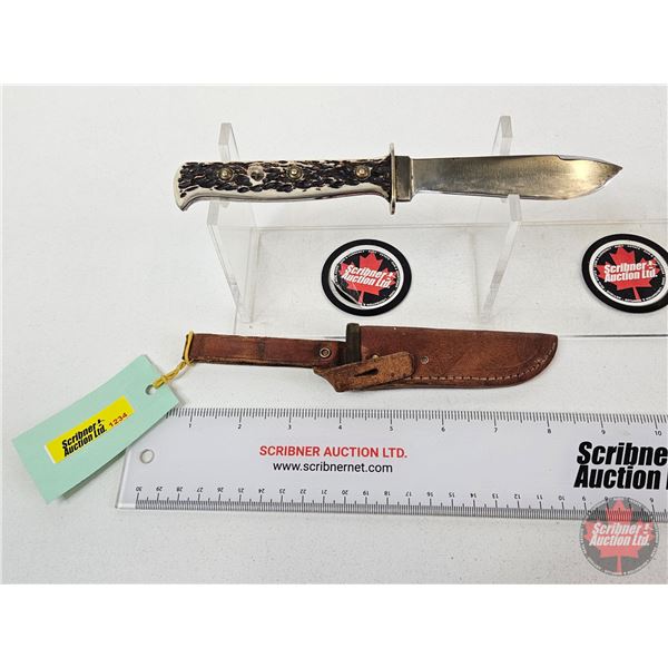 Puma Belt Knife w/Leather Sheath (Consignor Tag ~ Original Puma #96922 : 2nd Quarter 1969 : Original