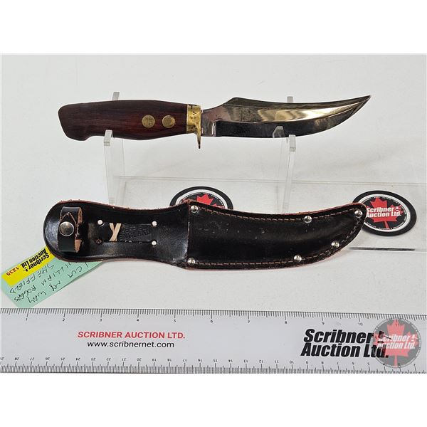 Belt Knife w/Leather Sheath (Consignor Tag : I Cut My Way : William Rogers : Sheffield)  (Total Leng