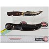 Image 1 : Belt Knife w/Leather Sheath (Consignor Tag : I Cut My Way : William Rogers : Sheffield)  (Total Leng