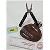 Image 1 : Mountain Quest Folding Multi Tool w/Belt Loop Leather Sheath