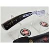 Image 3 : Folding Straight Razor w/Leather Sheath (Consignor Tag ~ Damascus Straight Razor Macarta Handle) (Op