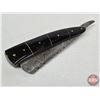Image 8 : Folding Straight Razor w/Leather Sheath (Consignor Tag ~ Damascus Straight Razor Macarta Handle) (Op