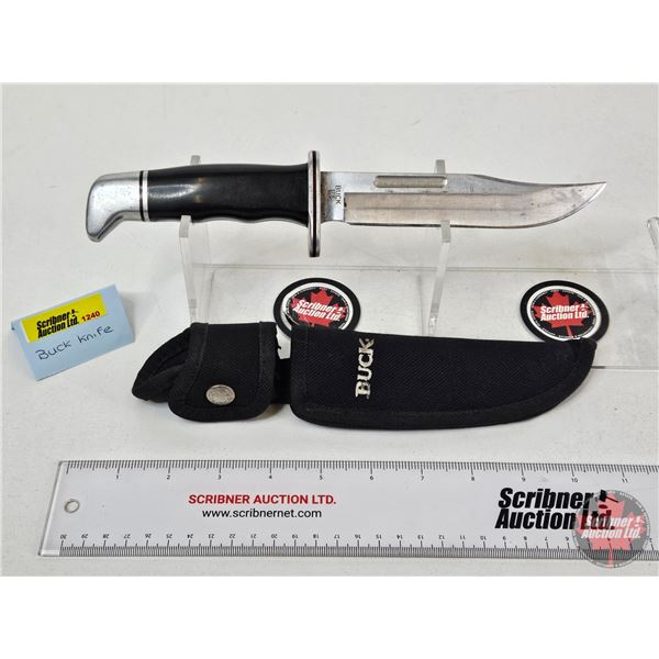 Buck Model 119C Hunting Knife w/Sheath (Total Length of Knife : 10-1/2"L)
