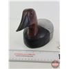 Image 3 : Wooden Duck Decoy (Consignor Tag ~ Vintage Redhead Drake : Working Decoy : Hand Carved & Painted) (M