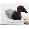 Image 4 : Wooden Duck Decoy (Consignor Tag ~ Vintage Redhead Drake : Working Decoy : Hand Carved & Painted) (M