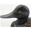Image 11 : Wooden Duck Decoy (Consignor Tag ~ Vintage Redhead Drake : Working Decoy : Glass Eyes : Found in Que