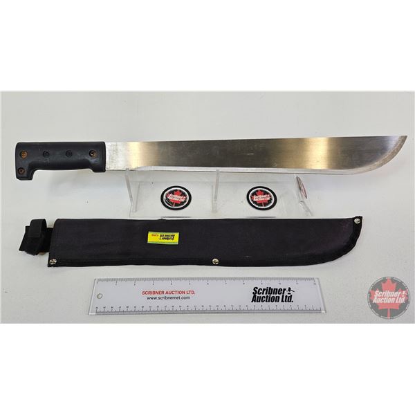 Machete w/Sheath  (Total Length of Machete : 22-1/2"L)