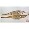 Image 1 : Wooden Alaskan Style Snowshoes  (Measures : 60"L x 12"W)