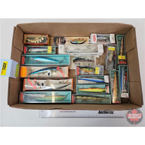 Fishing Lures (18pcs) (Mostly Rapala)