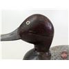 Image 10 : Wooden Duck Decoy (Consignor Tag ~ Redhead Drake : Working Decoy : Hollow Body : Found in Quebec : U